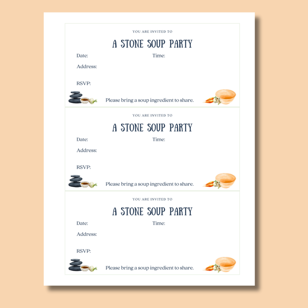 Stone Soup Party Activity with Invitations